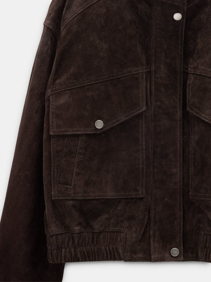 Leather Jacket With High Neck