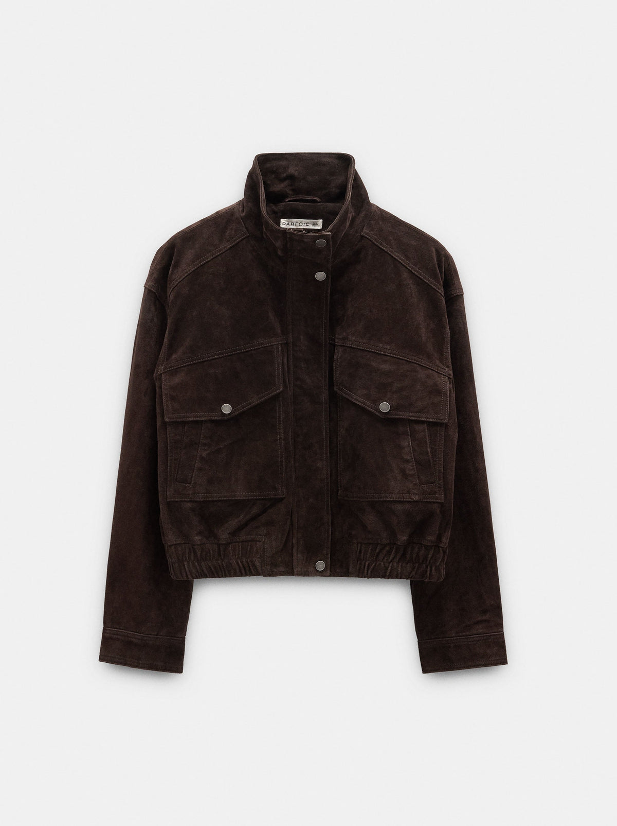Leather Jacket With High Neck