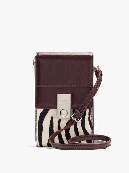 Leather Mobile Phone Bag With Leather Details