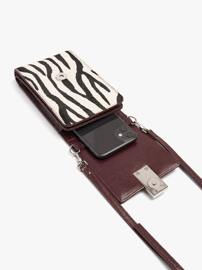 Leather Mobile Phone Bag With Leather Details