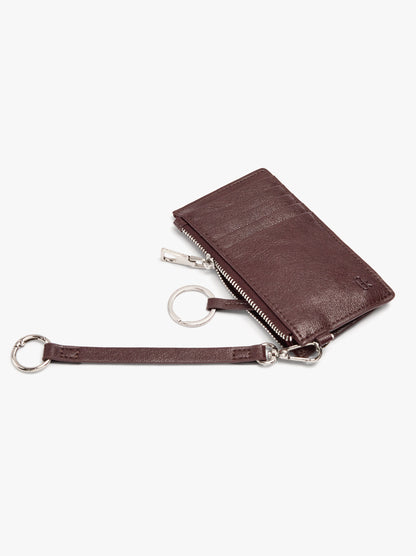 Animal Print Leather Card Holder With
