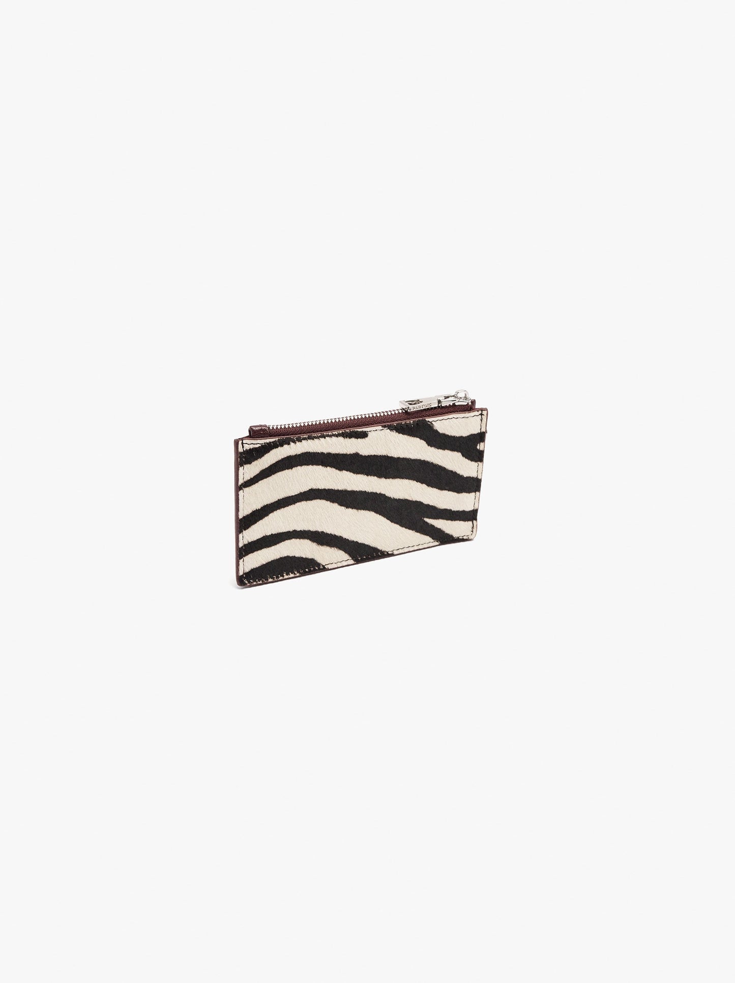 Animal Print Leather Card Holder With