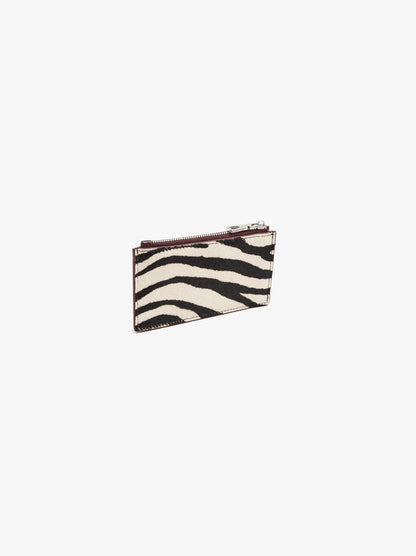Animal Print Leather Card Holder With