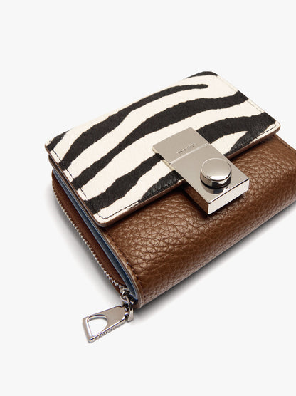 Wallet With Animal-Print Leather Detail