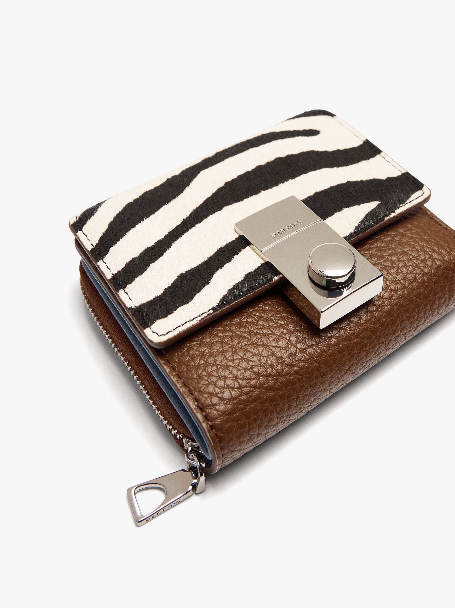 Wallet With Animal-Print Leather Detail