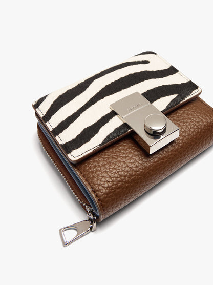 Wallet With Animal-Print Leather Detail