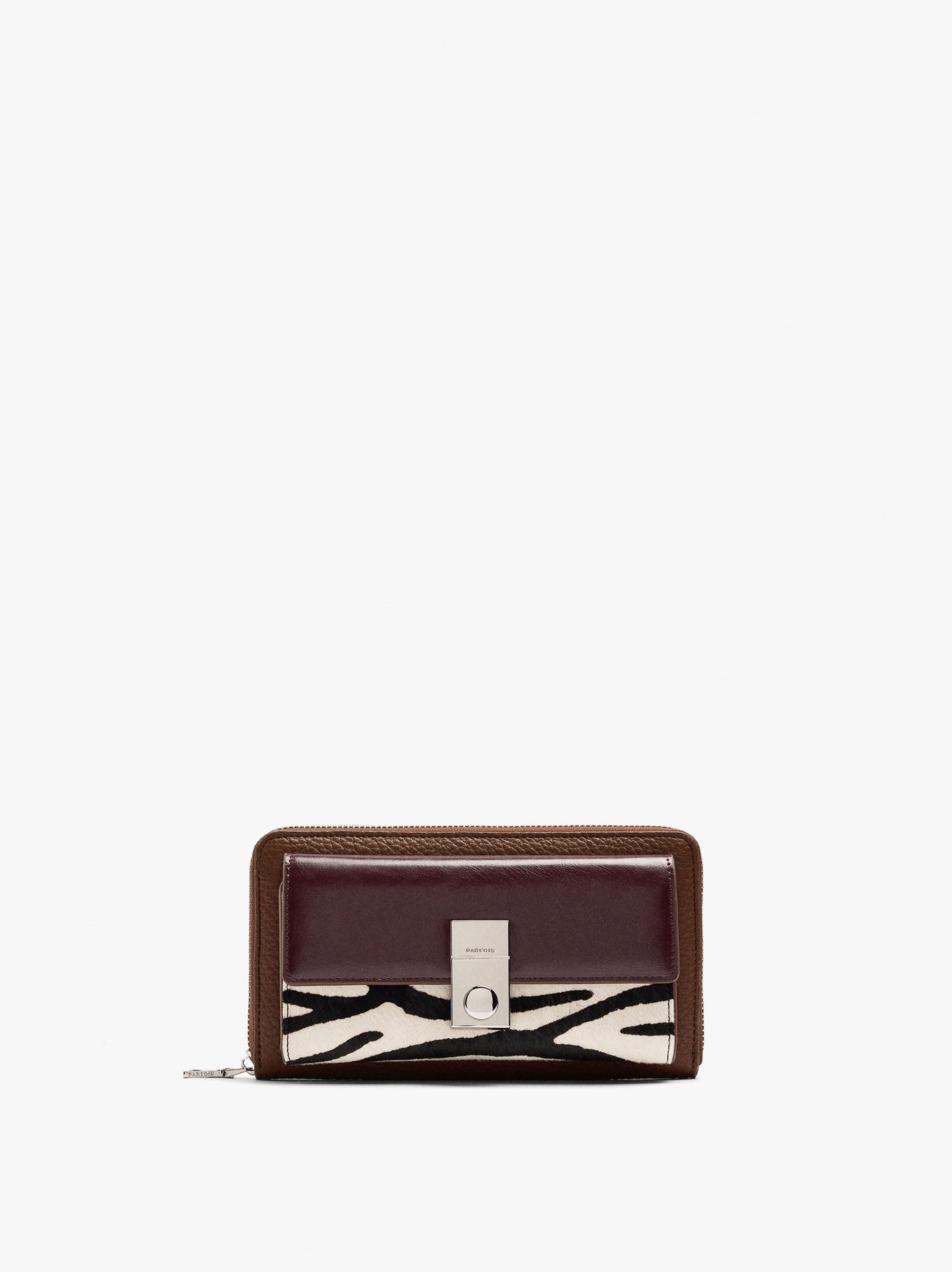 Leather-Detail Wallet With Exterior Pocket