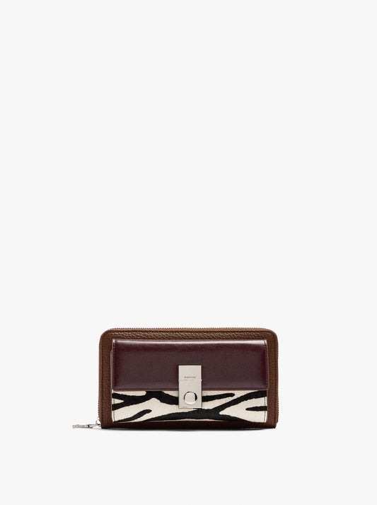 Leather-Detail Wallet With Exterior Pocket