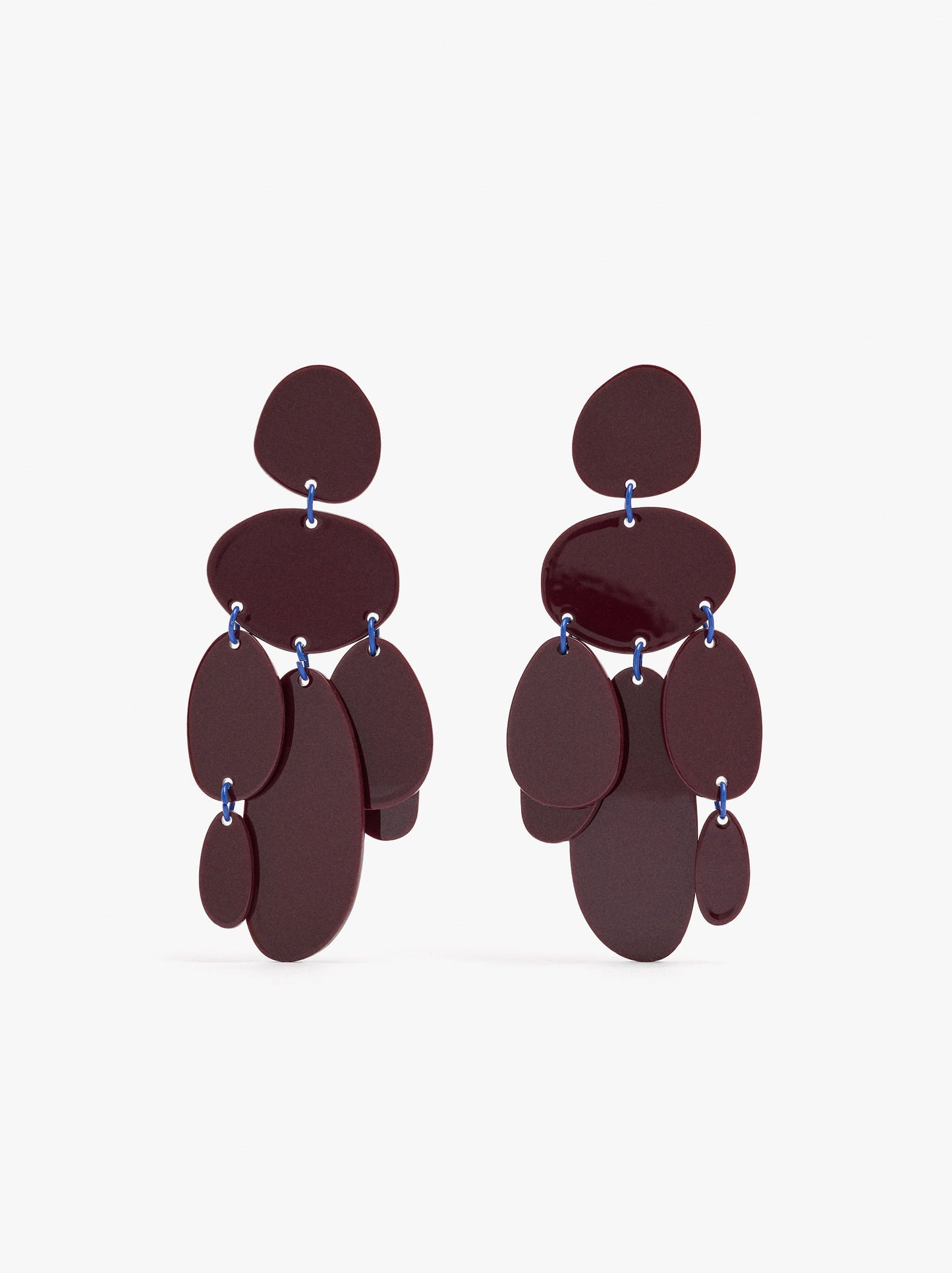 Long Earrings With Oval Shapes