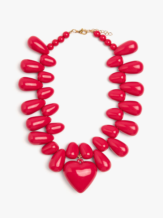 Maxi Necklace With Heart Pendant