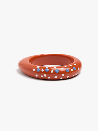 Resin Bangle With Polka Dots