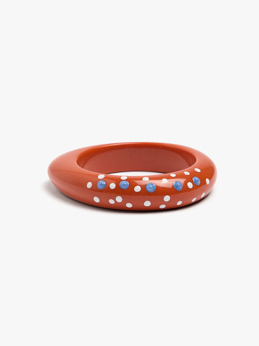 Resin Bangle With Polka Dots