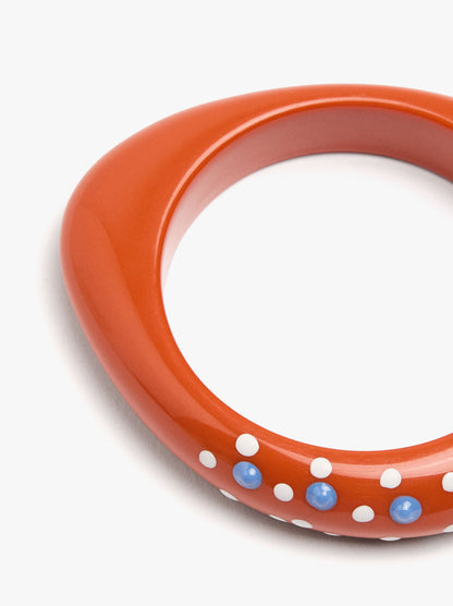 Resin Bangle With Polka Dots