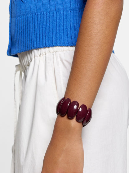Elasticated Bracelet With Oval Shapes