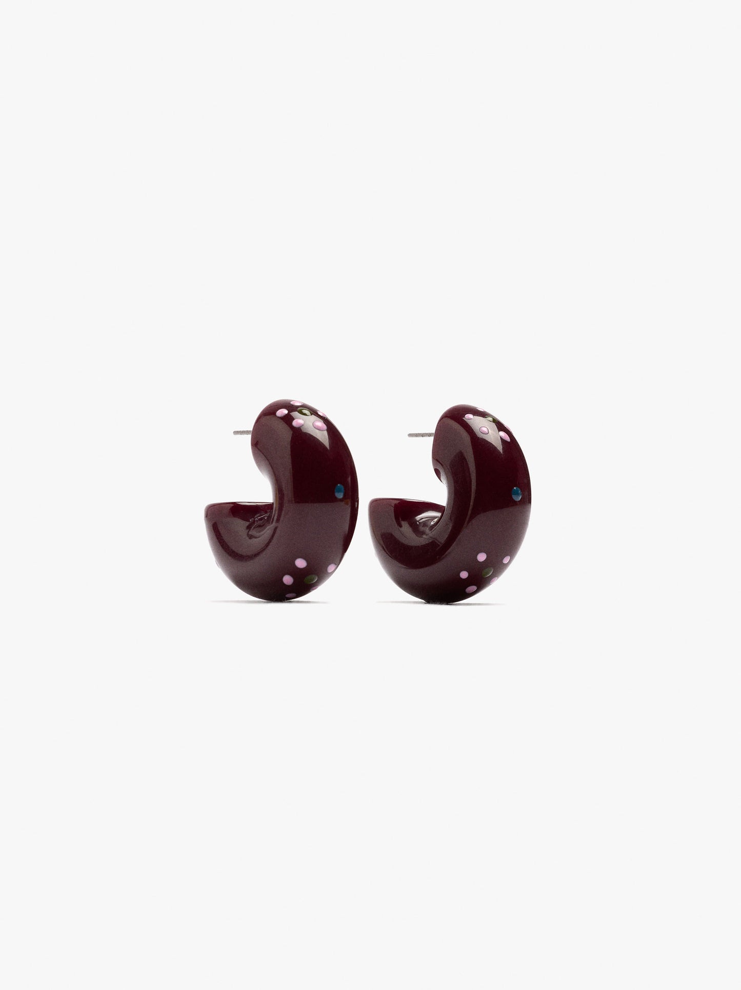 Tubular Resin Hoop Earrings