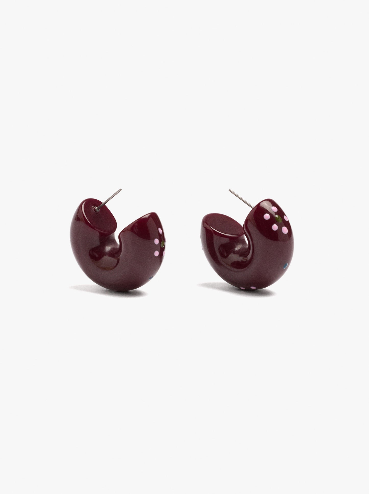 Tubular Resin Hoop Earrings