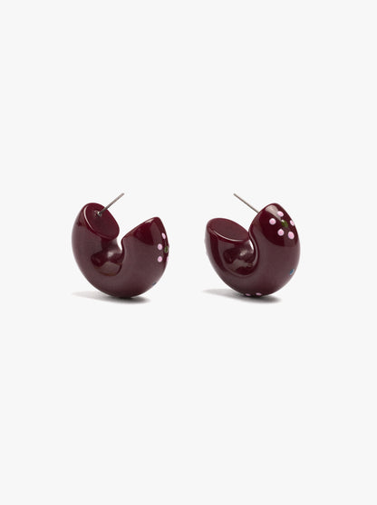 Tubular Resin Hoop Earrings