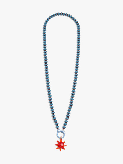 Beaded Necklace With Sun Pendant