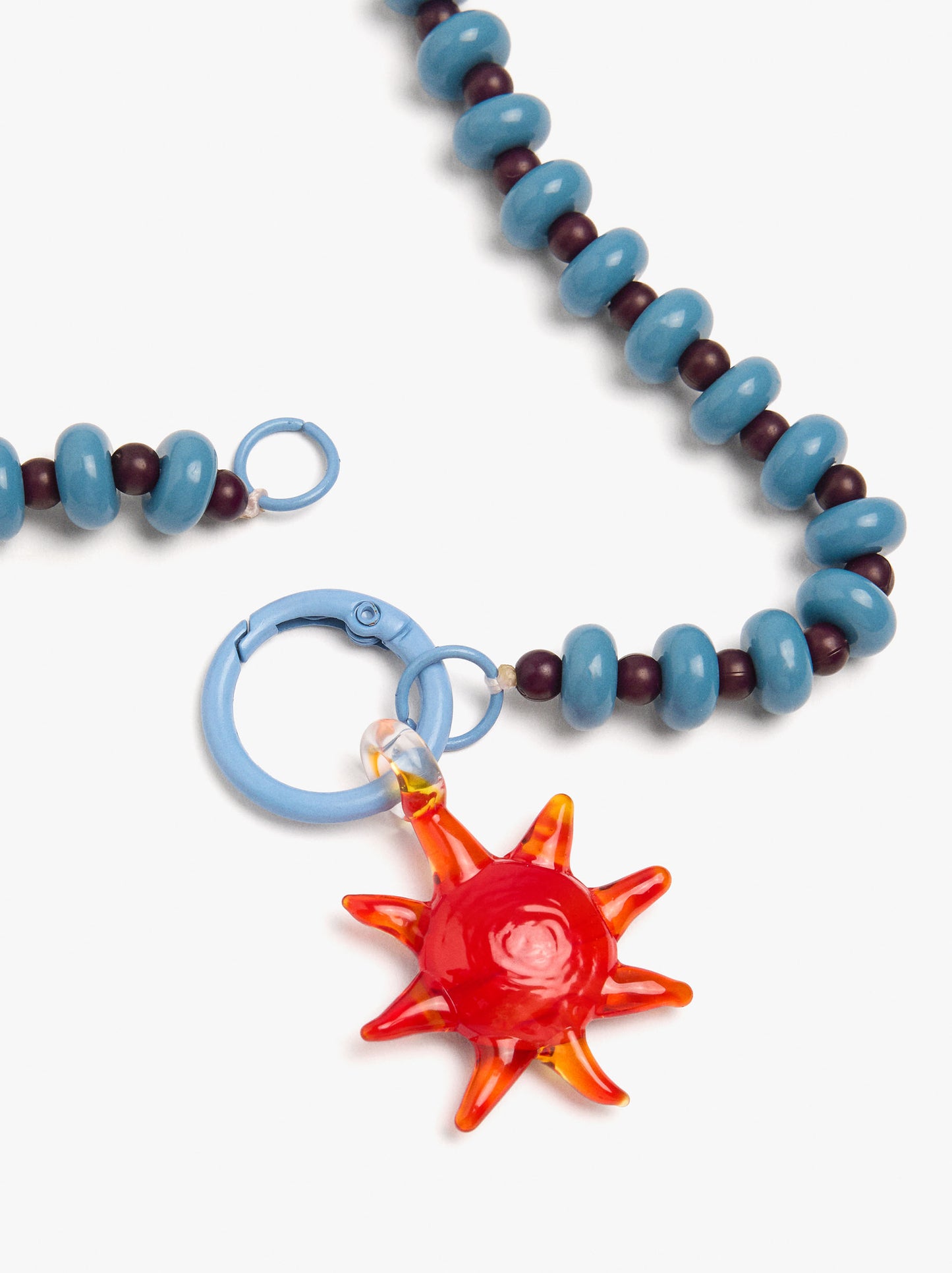 Beaded Necklace With Sun Pendant