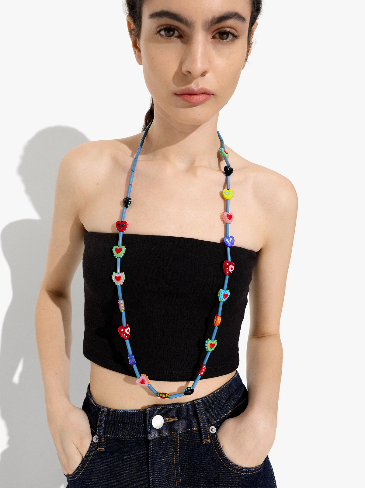 Multicolor Glass Bead Necklace