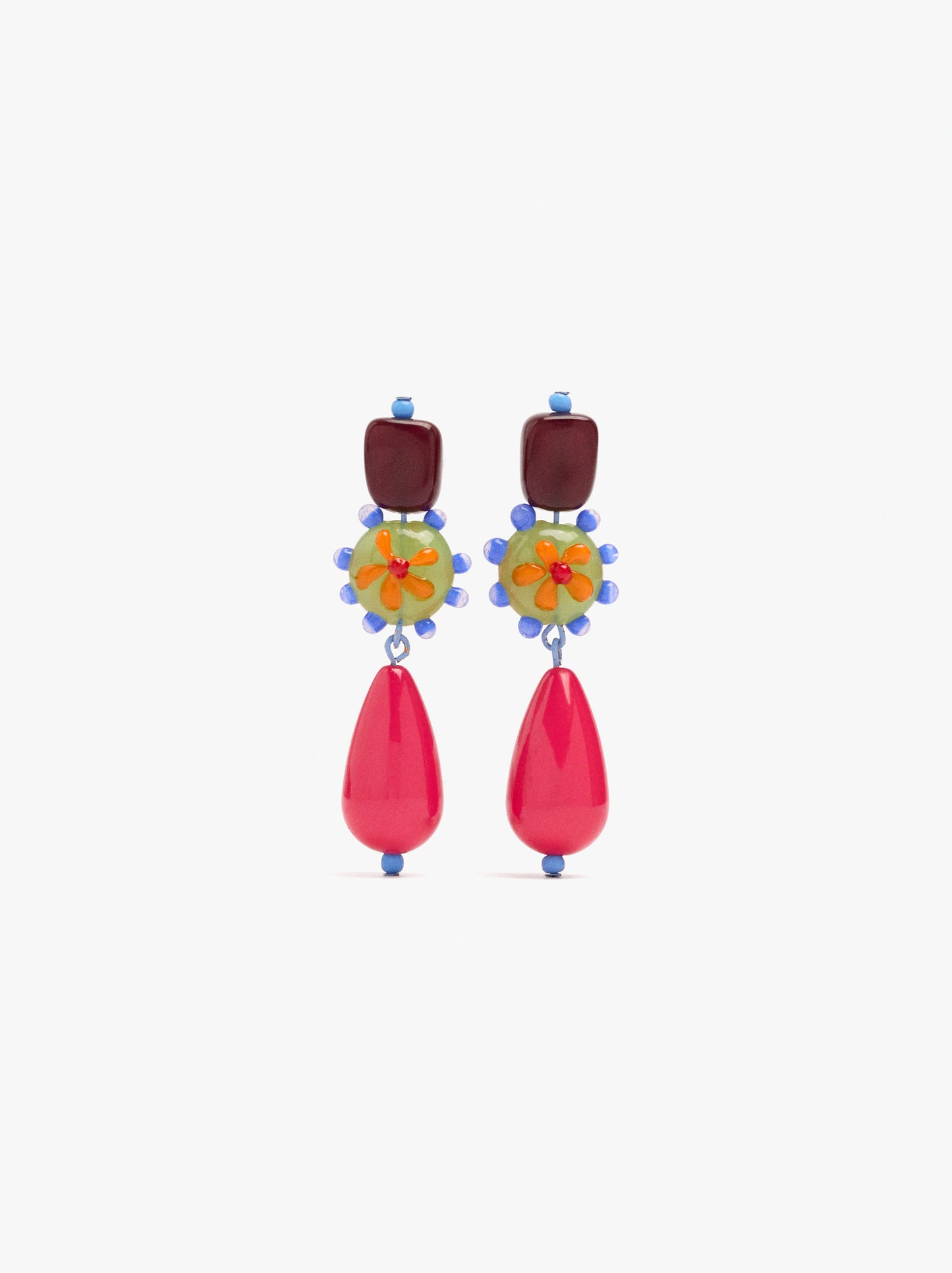 Geometric Multicolor Earrings