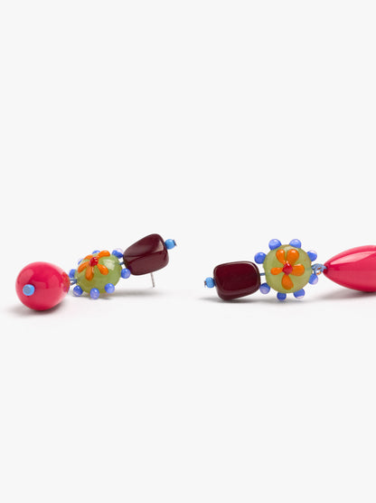 Geometric Multicolor Earrings