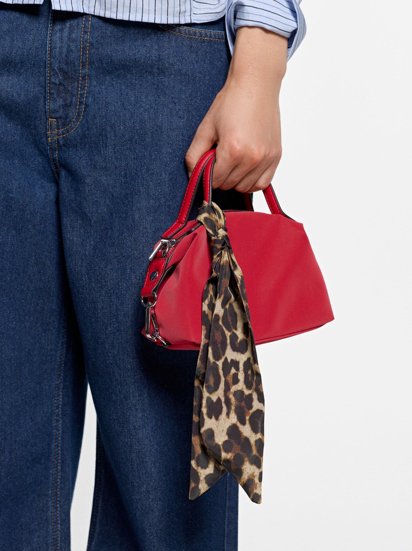 Soft-Textured Tote Bag With Crossbody Bag And Scarf