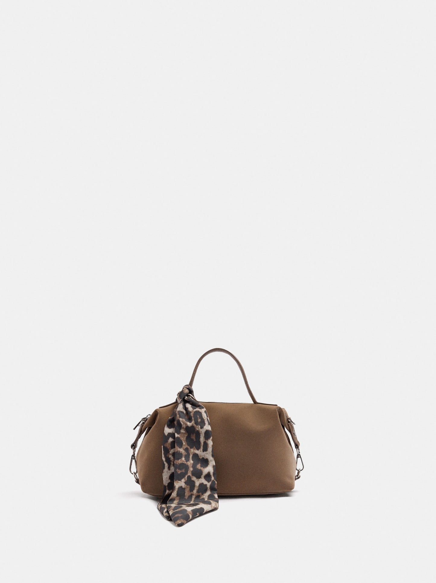 Soft-Textured Tote Bag With Crossbody Bag And Scarf