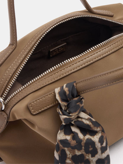 Soft-Textured Tote Bag With Crossbody Bag And Scarf