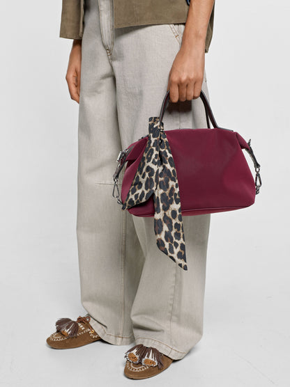 Soft-Textured Tote Bag With Crossbody Bag And Scarf