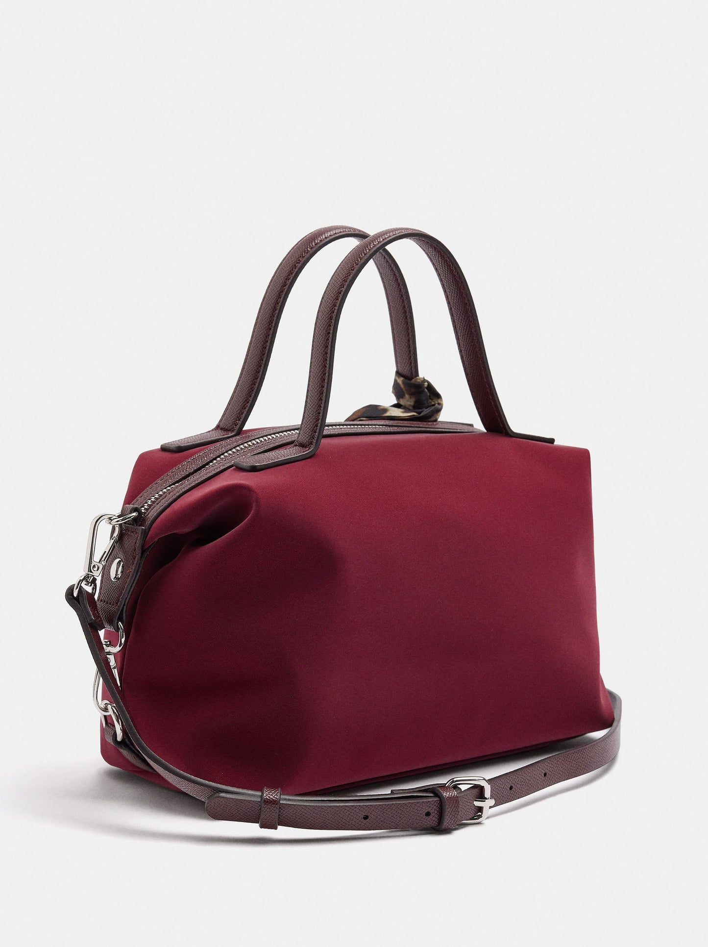 Soft-Textured Tote Bag With Crossbody Bag And Scarf