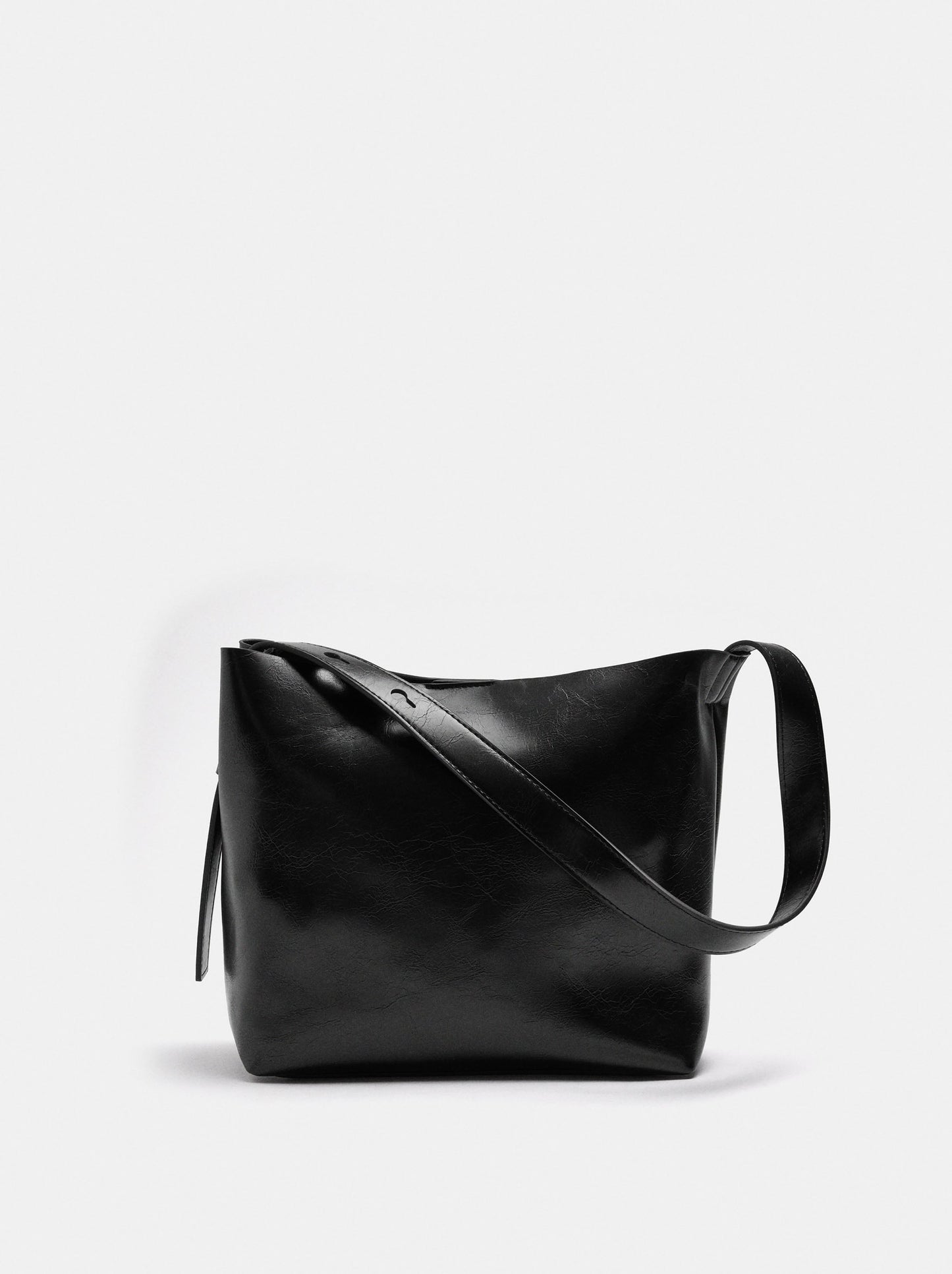 Cracked Effect Shoulder Bag