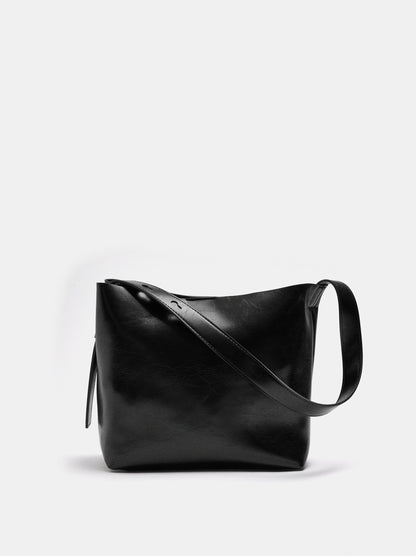 Cracked Effect Shoulder Bag