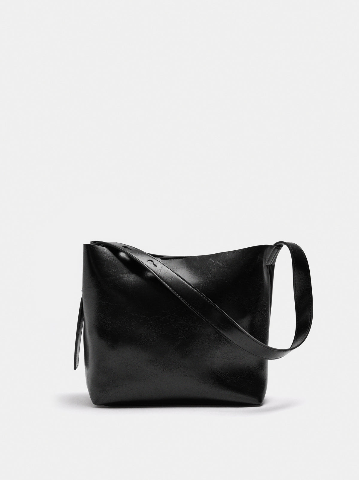 Cracked Effect Shoulder Bag