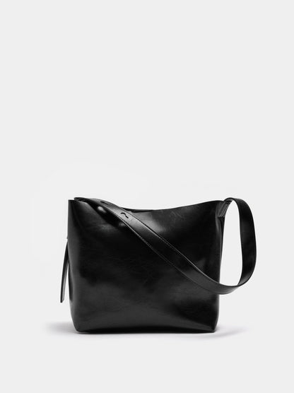 Cracked Effect Shoulder Bag