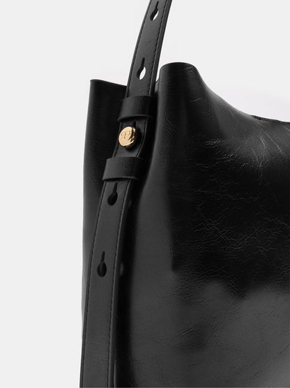Cracked Effect Shoulder Bag