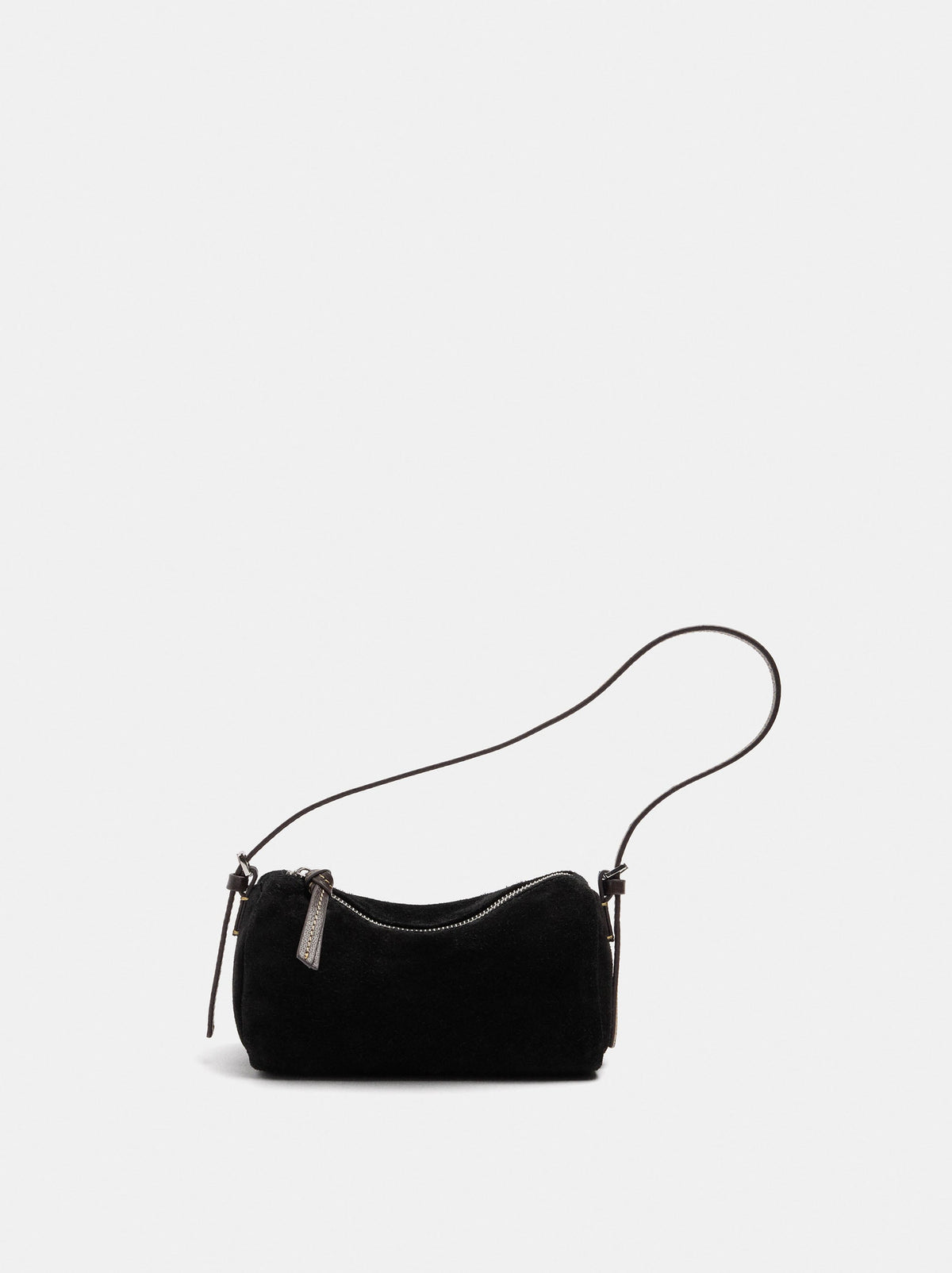 Elongated Leather Crossbody Bag