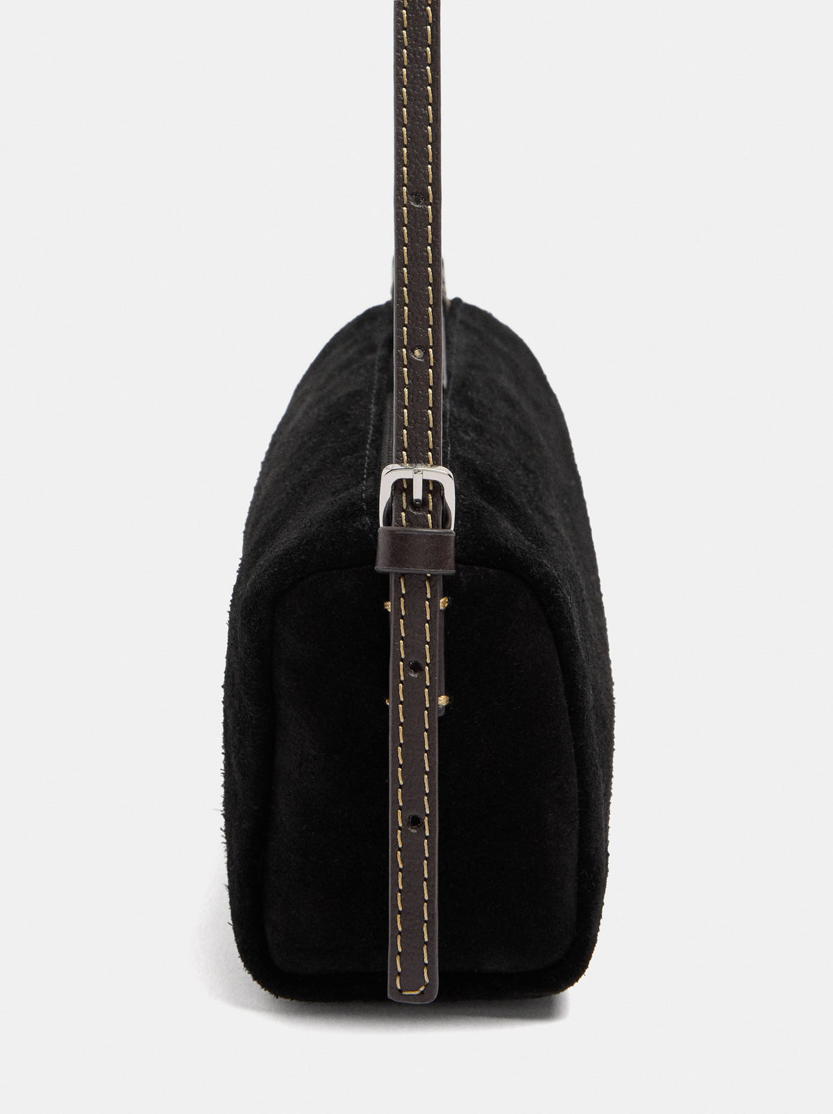 Elongated Leather Crossbody Bag