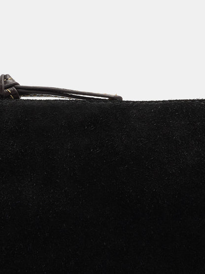 Elongated Leather Crossbody Bag