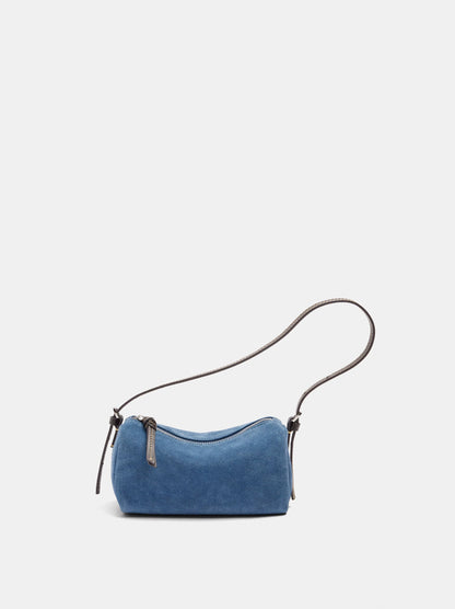 Elongated Leather Crossbody Bag