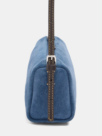 Elongated Leather Crossbody Bag