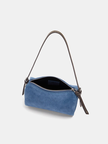 Elongated Leather Crossbody Bag