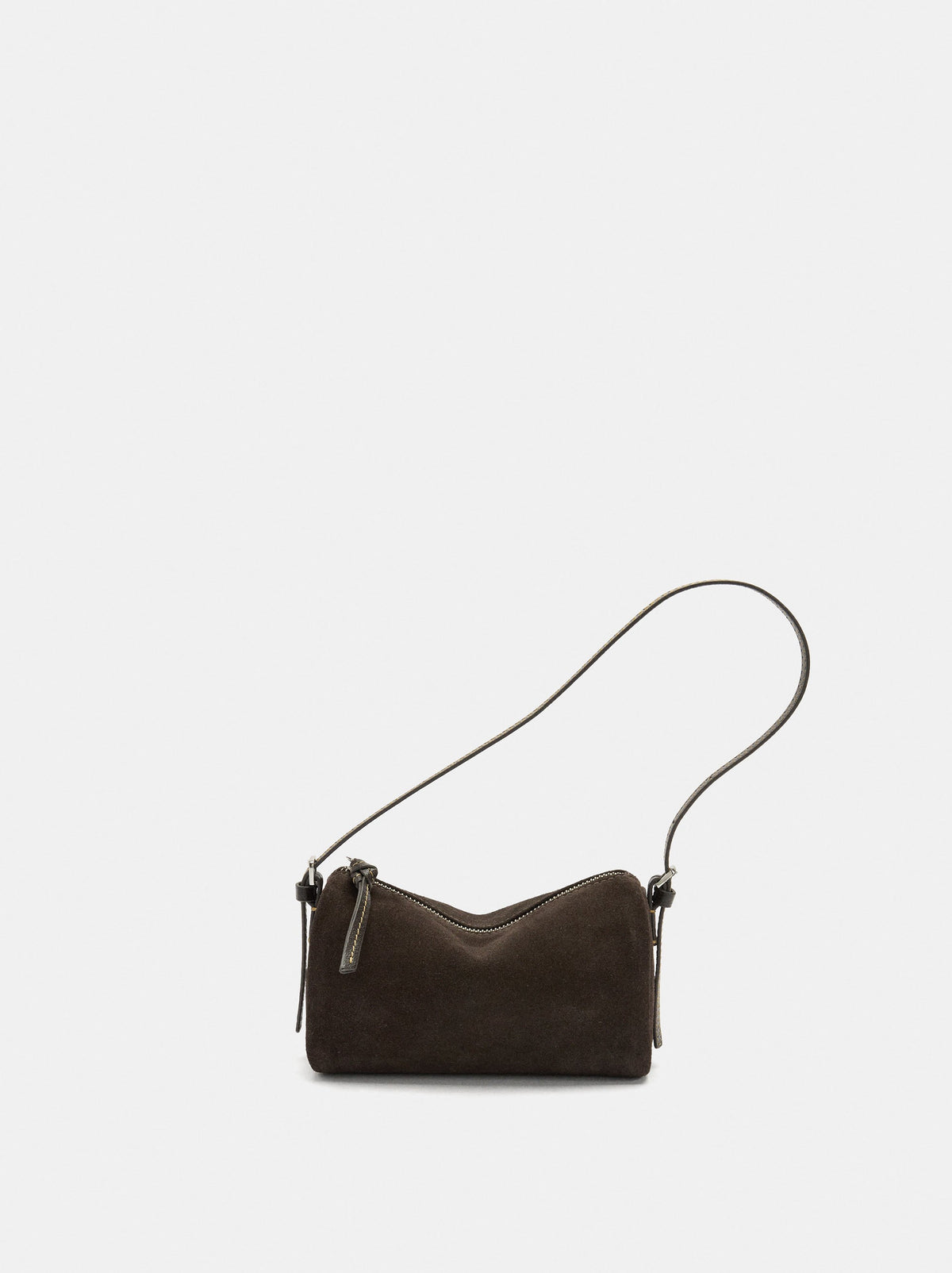 Elongated Leather Crossbody Bag