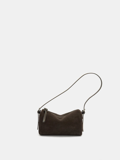 Elongated Leather Crossbody Bag