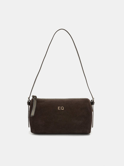 Elongated Leather Crossbody Bag
