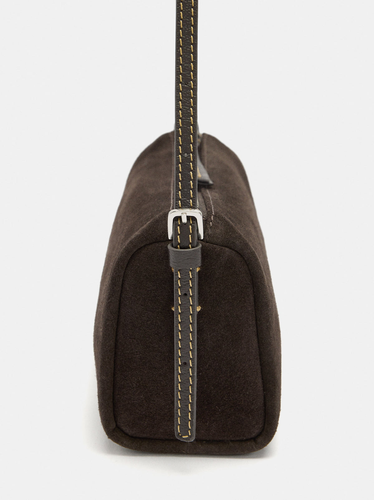 Elongated Leather Crossbody Bag