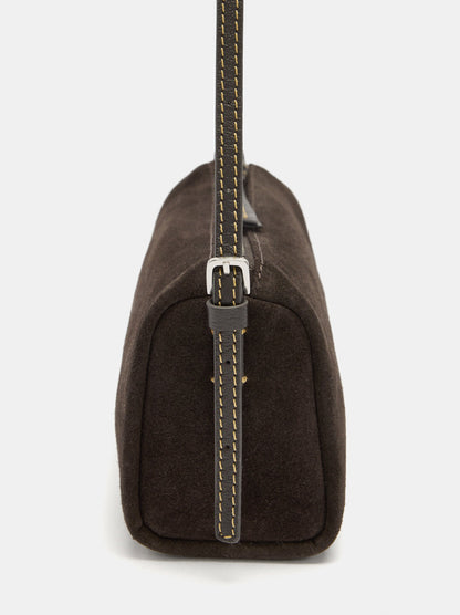 Elongated Leather Crossbody Bag