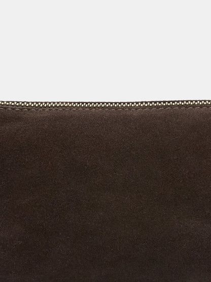 Elongated Leather Crossbody Bag