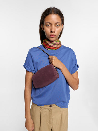Elongated Leather Crossbody Bag
