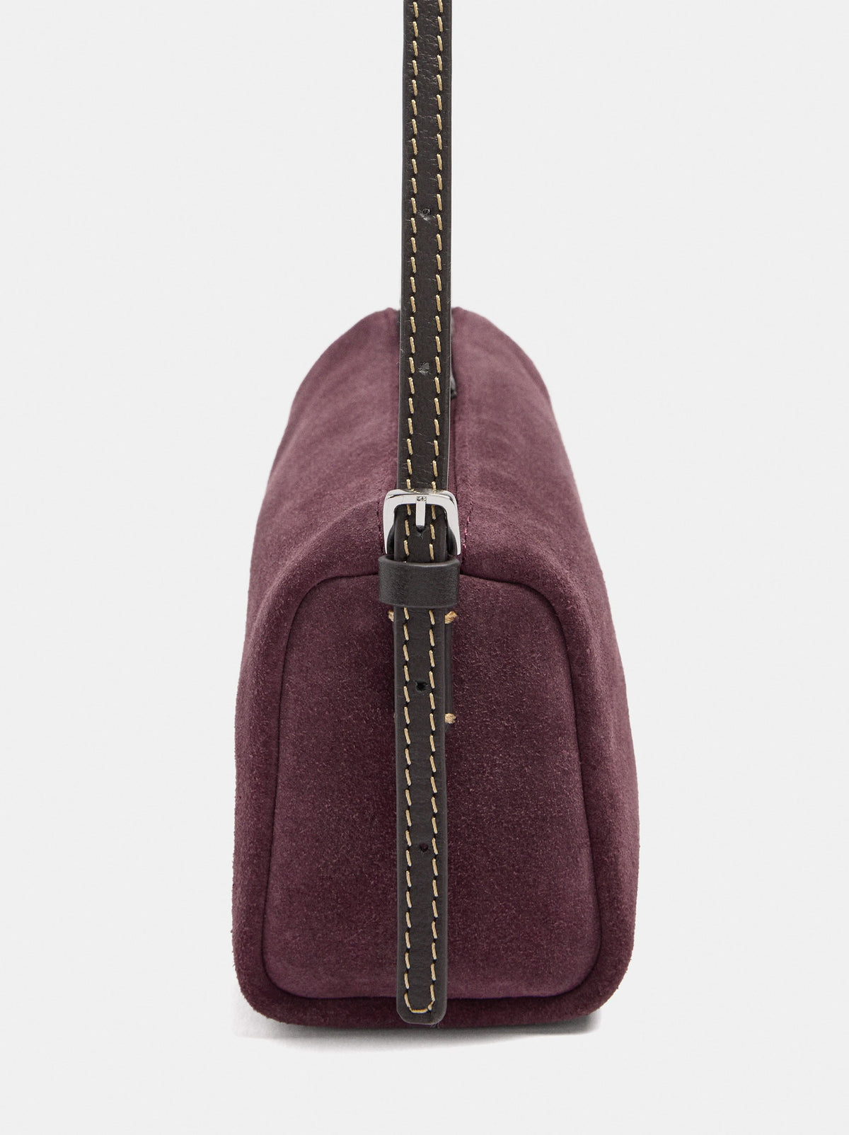Elongated Leather Crossbody Bag